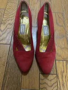 Gianni Versace スエード パンプス レッド 35のサムネイル
