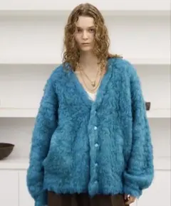 soerte SUPER VOLUME SHAGGY KNIT CARDIGAN