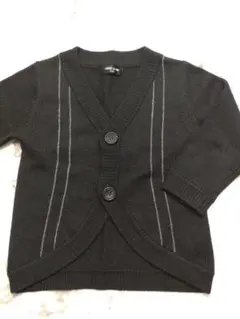 110コムサイズム黒のニットカーディガン