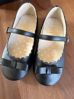 イーストボーイ　リボン付きブラックフォーマルシューズ　17cm