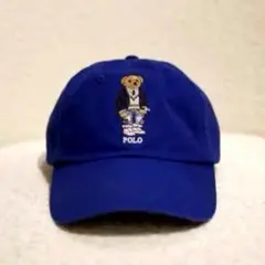 POLO ポロベア刺繍 キャップ 青