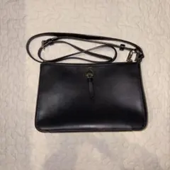 kate spade ブラックレザーショルダーバッグ