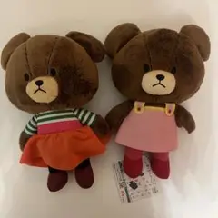 【新品未使用】くまのがっこう レトロガーリーBIGぬいぐるみ 2種セット