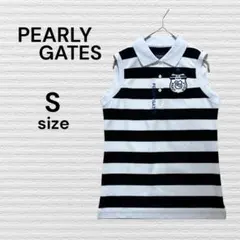 パーリーゲイツ 新品 ボーダーポロ ノースリ ポロシャツ ゴルフ レディース