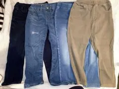 110セットと同梱価格1999円　 ユニクロ/GU他　キッズ パンツ　4本