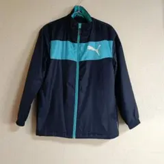 Puma ウィンドブレーカー ネイビー/ターコイズ150サイズ
