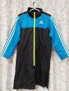 adidas ベンチコート 青/黒　140