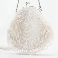 昭和レトロ　ヴィンテージ　ビーズバッグ　ハンドバッグ　スパンコール　がま口