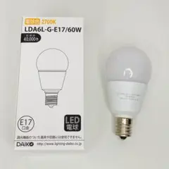 【1個】 LED電球 LDA6L-G-E17/60W 2700K【業務用】