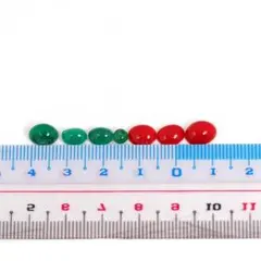 天然石ルース 7点SET（エメラルド・赤珊瑚風）カボション まとめて 宝石