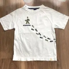 OSH KOSH Tシャツ 6歳 ホワイト 足跡プリント