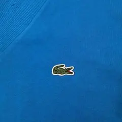 新品タグ付 LACOSTE ラコステ Vネックスウェットワンピース 36 M 青