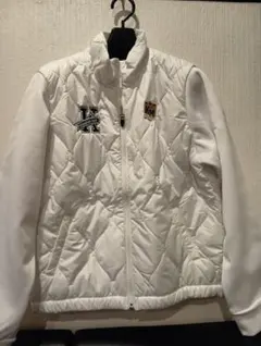 ホワイト キルティングジャケット レディース