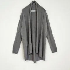 ZARA KNIT　オープンフロント　ドレープニットカーディガン　L グレーのサムネイル