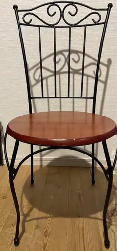 ロートアイアン ダイニングチェア　スツール　椅子 おしゃれ ヨーロピアン 姫系