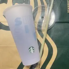 2025ミステリーカラーチェンジングリユーザブルコールドカップ710ml ブルー