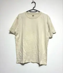 ユニクロ　UNIQLO U クルーネックTシャツ　ベージュ　Mサイズ