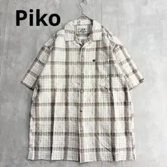 ♪ Piko ピコ　チェック　半袖　コットンシャツ　柔らか　夏のサムネイル