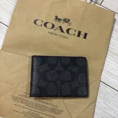 新品未使用✳︎COACH ブラック パスケース