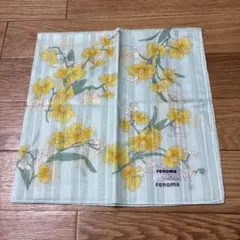 renoma 花柄 ハンカチ 水色