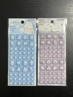 ドロップブロックシール　タイルシール　ふわみい　シマエナガ　カミオジャパン