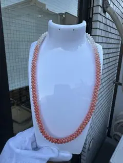 珊瑚ネックレス グラデーション コーラル アクセサリー