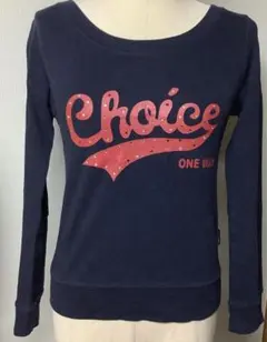 【one★way 】ガールズ・女の子・大人　長袖　Ｔシャツ　ネイビー/S