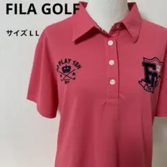 FILA GOLF 半袖ポロシャツ ピンク ゴルフウェア　 L L 【879】のサムネイル