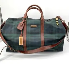 美品 ポロラルフローレン ボストンバッグ 2way チェック 大容量 50cm