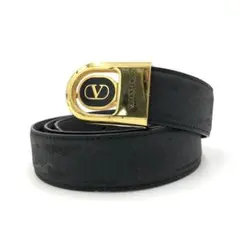 【美品】ヴァレンティノ ロゴバックル ベルト ゴールド ブラック イタリア製 楽天市場】VALENTINO ヴァレンティノ（ベルト・サスペンダー