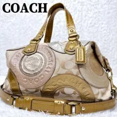 COACH Ashley Patchwork Glitter Boston