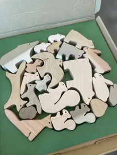 森のどうぶつみき　箱あり　木製動物ブロックセット　オリジナルボックス付き