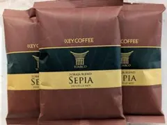 キーコーヒー トラジャブレンドセピア コーヒー豆【粉】100g✕3のサムネイル