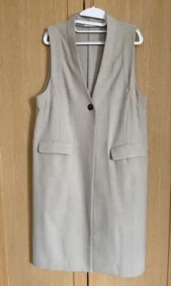 JEANASIS ジーナシス　ベージュ ノースリーブ ロングベスト