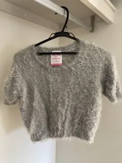 MAISON DE REEFUR グレー 半袖 クロップドニットのサムネイル