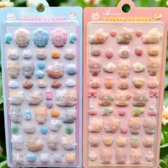 ぷくぷく 3D フロッキーステッカーセット