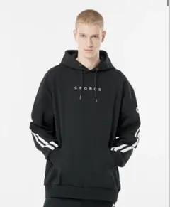 CRONOS ブラック/ホワイト パーカー Sサイズ 美品☆完売品【CRONOS クロノス】パーカー フーディ ブラック