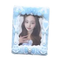 950♡ ホイップデコ　水色　ラメ入りライトブルー　ねこ耳フリル　スプーン　猫耳