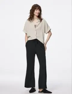 GU リブプルオンパンツ Sサイズ ブラック