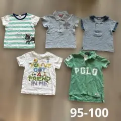 最終値下げ！95-100サイズ　男の子　Tシャツ　ポロシャツ　5点おまとめ売り
