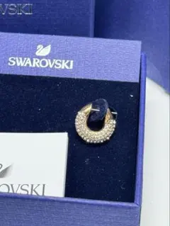 スワロフスキー SWAROVSKI パヴェ フープピアス ゴールド 片耳のサムネイル