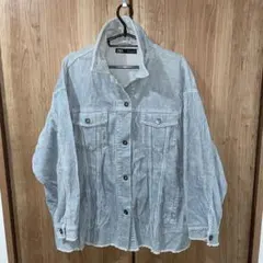 ZARA コーデュロイジャケット ライトブルー