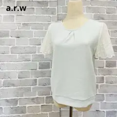 a.r.w 袖切り替えトップス パフスリーブ ミントグリーン フェミニンC730のサムネイル