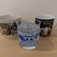 【美品】ワンピース　グラス・マグカップ３点セット
