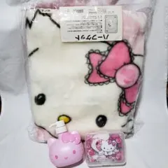 チャーミーキティ ハローキティ 一番くじ 3点／毛布 ハンドタオル 詰替ポンプ