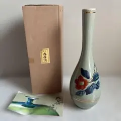 九谷焼 花瓶 椿文様 一輪挿し　新品のサムネイル