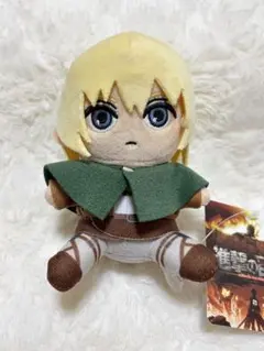 進撃の巨人 お座りぬいぐるみ ミニ　アルミン　アルレルト　マスコットキーホルダー