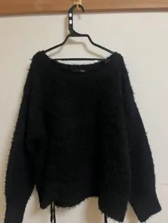 heatherヘザー　もこもこニット　黒