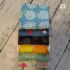 23.【6重ガーゼ】ハーフサイズ　ガーゼハンカチ　6枚セット　北欧・大人柄