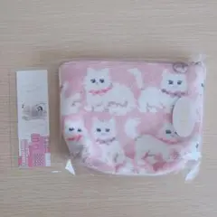 【新品未開封】フェイラー　モフモフネコチャン　舟形ポーチM